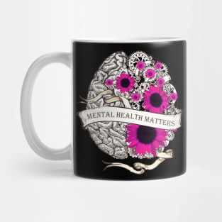 Brain Floral, Mental Health Matters 8 Mug